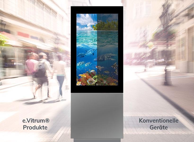 e.Vitrum® Monitorvitrine - Stele - NIT-Vergleich